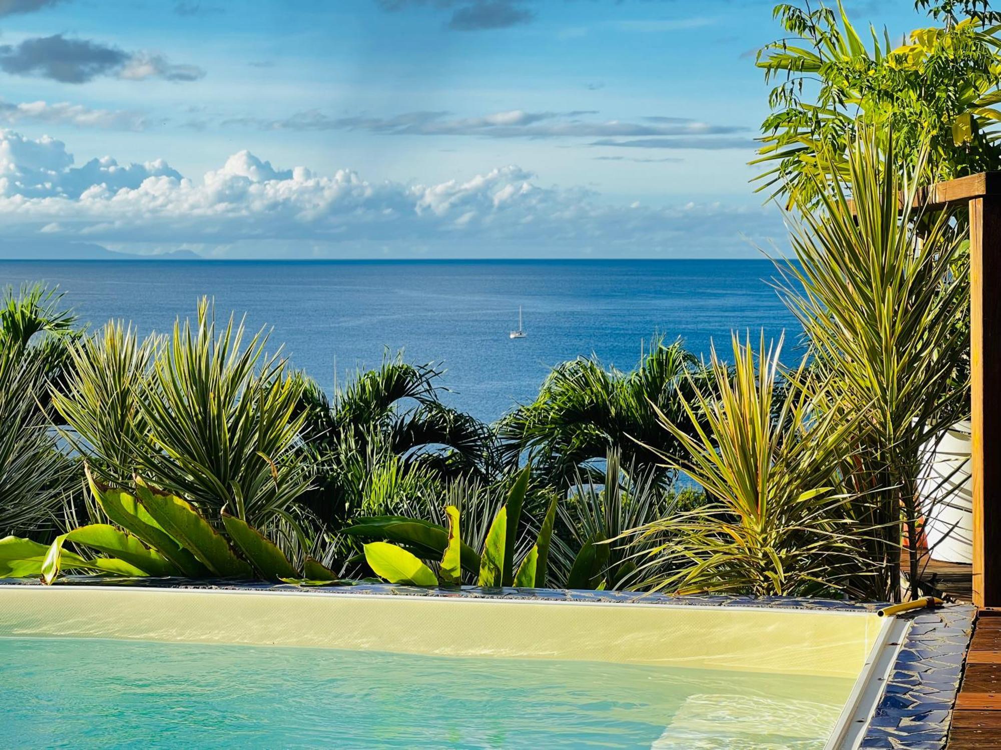 Vue Mer/3Beds/Piscine/Wifi/900 Metres De La Plage Deshaies Exterior photo
